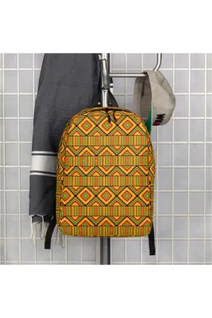 Kente Cloth Print Minimalist Backpack