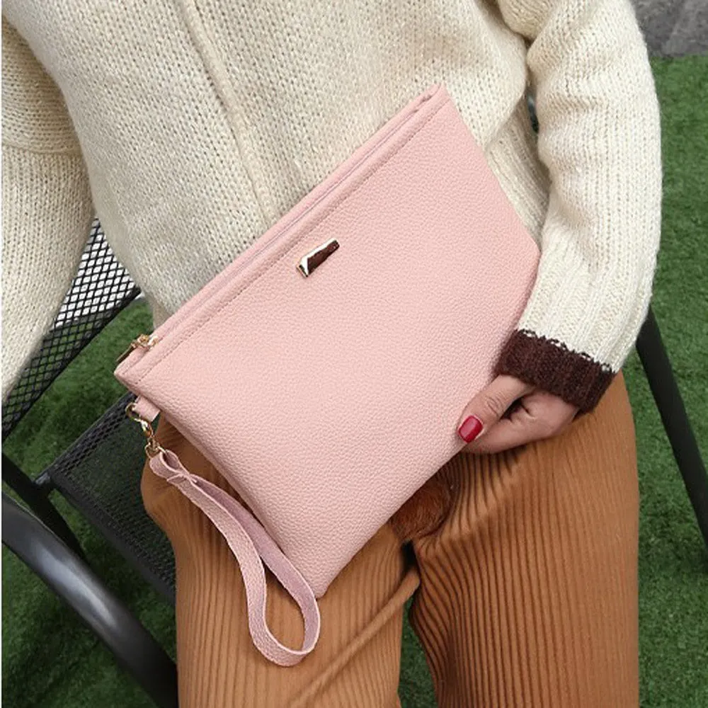 Ladybabag Fashion Women Day Clutches 3 Color Solid Clutch Bag