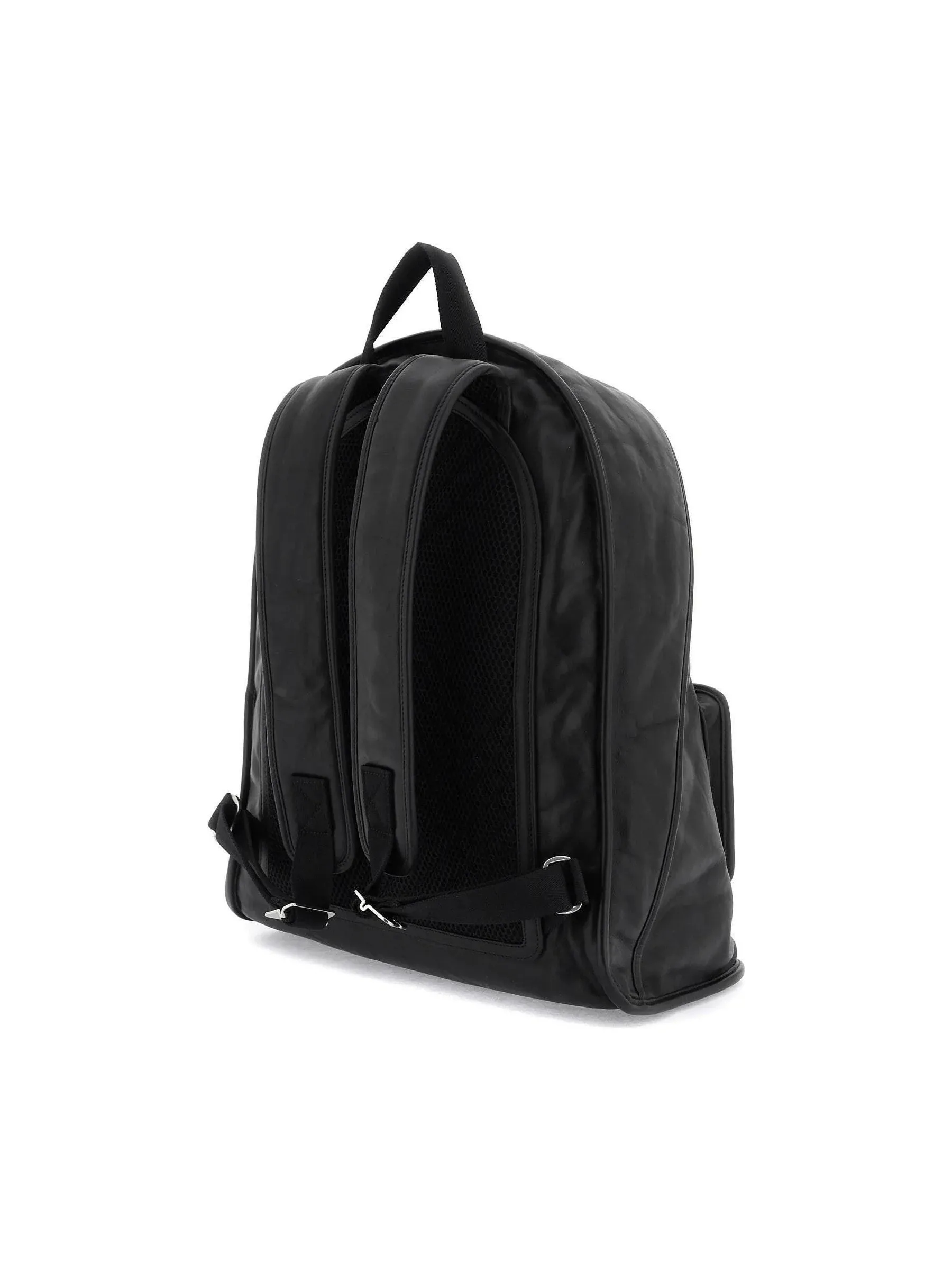 Large Shield Leather Backpack