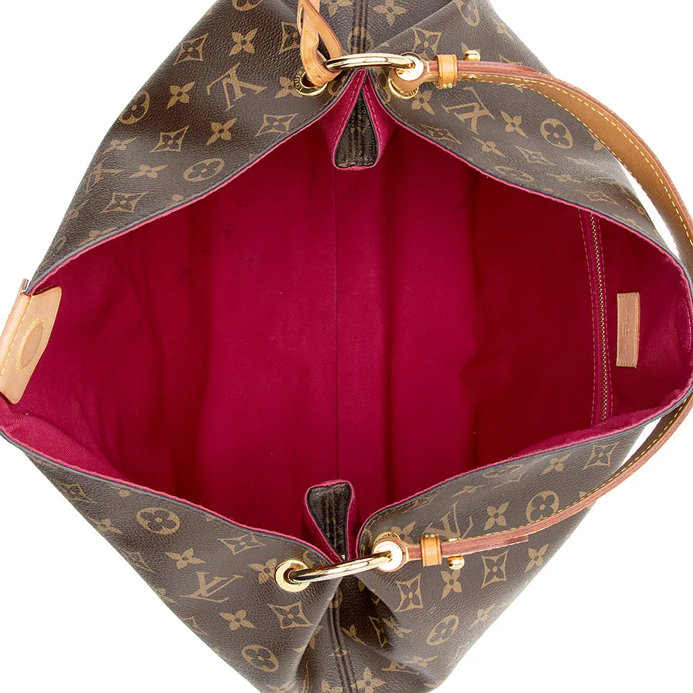 Louis Vuitton Monogram Canvas Graceful MM Hobo (SHF-19917)