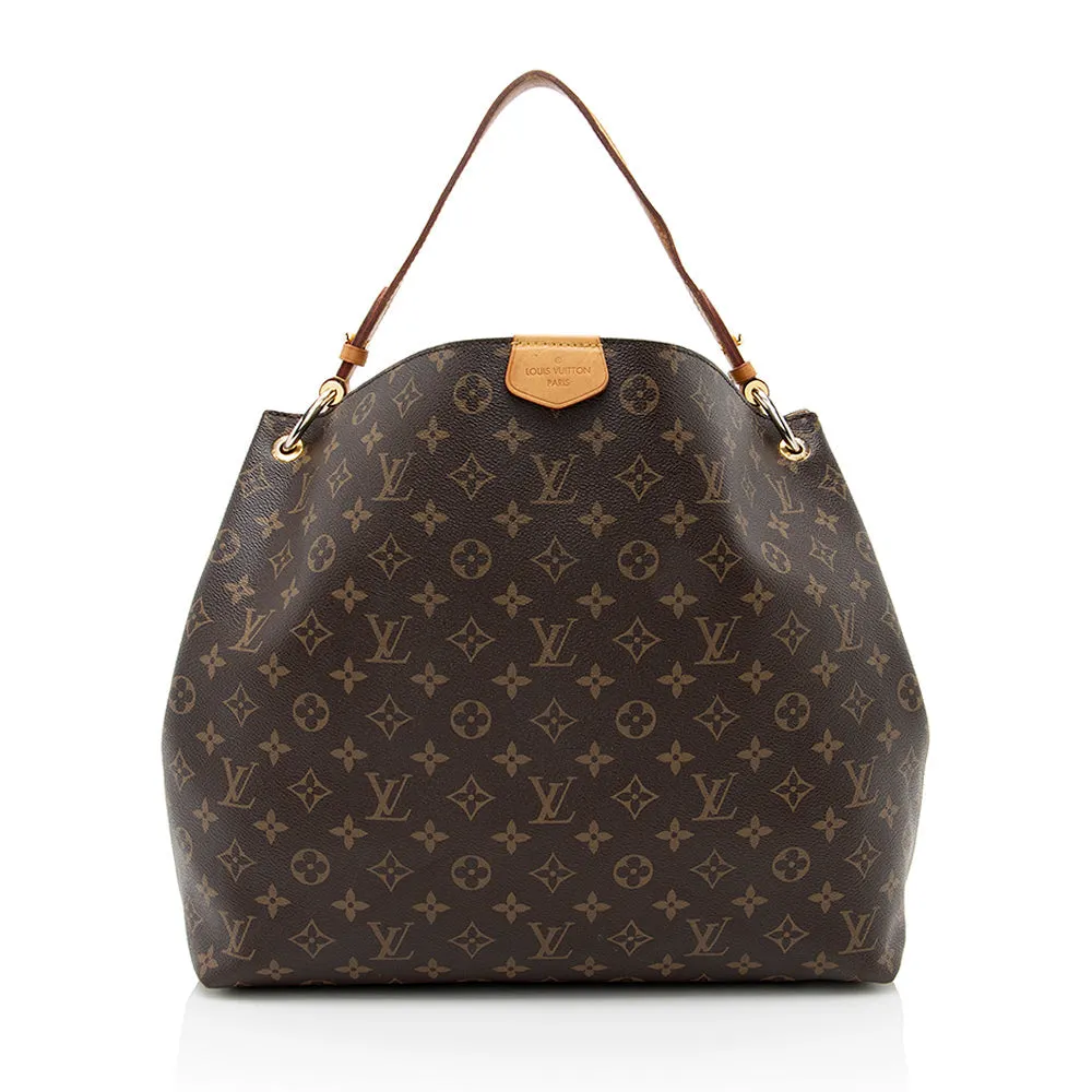 Louis Vuitton Monogram Canvas Graceful MM Hobo (SHF-20173)