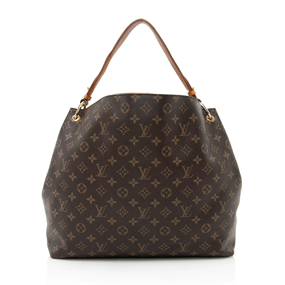 Louis Vuitton Monogram Canvas Graceful MM Hobo (SHF-20173)