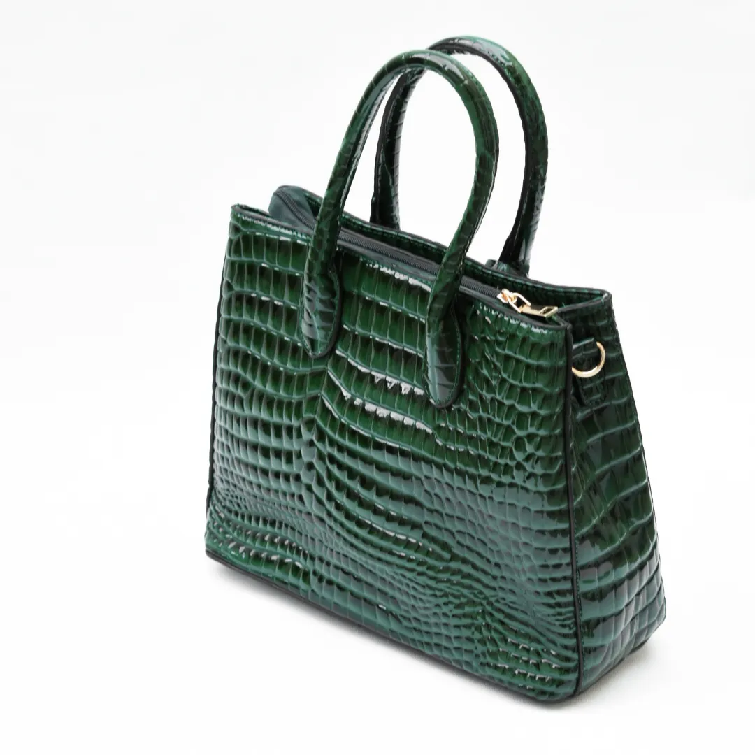 Luxe Croco Bag Green