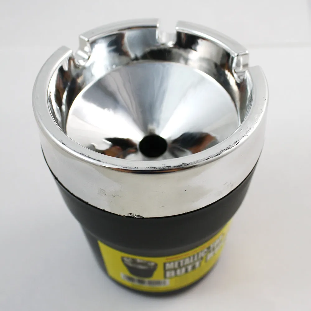 Metallic Top Butt Bucket Car Cigarette Ashtray Extinguish Odor Remover Container