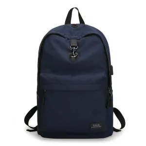 Modern Casual Backpack with USB Port