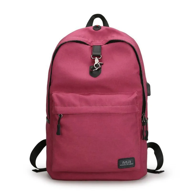 Modern Casual Backpack with USB Port