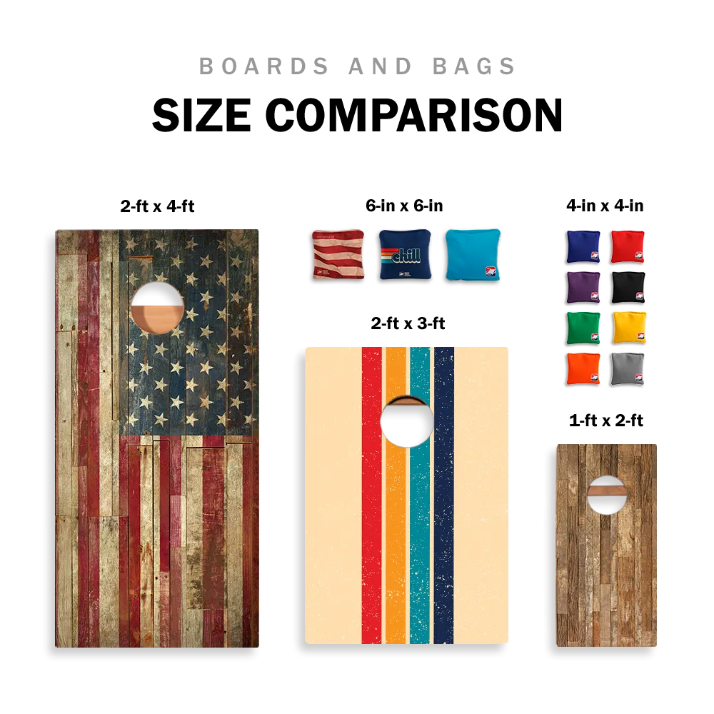 Multi Faded Stripes Sig Pro Cornhole Boards