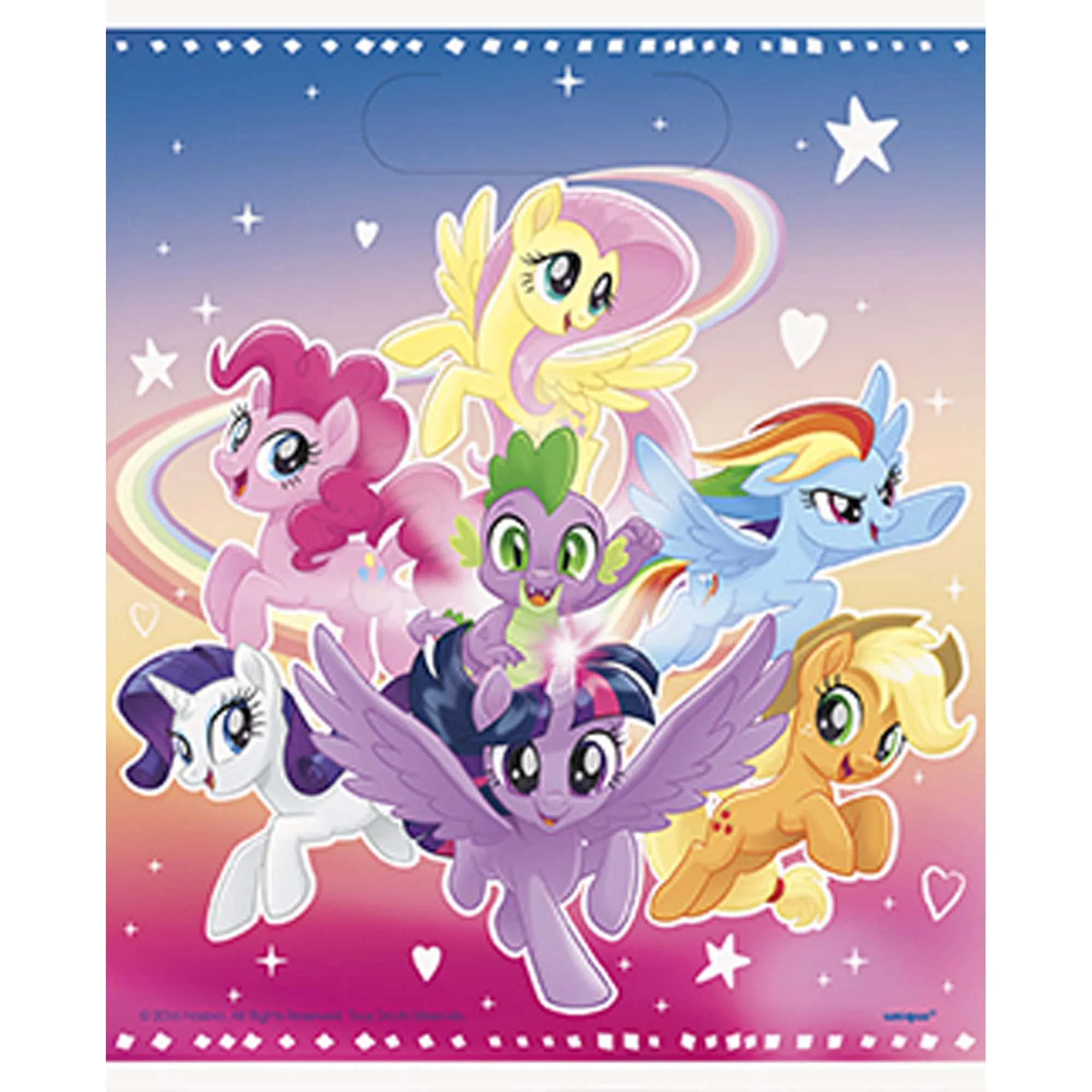 My Little Pony Printed Plastic Favour Bags, 8 Count