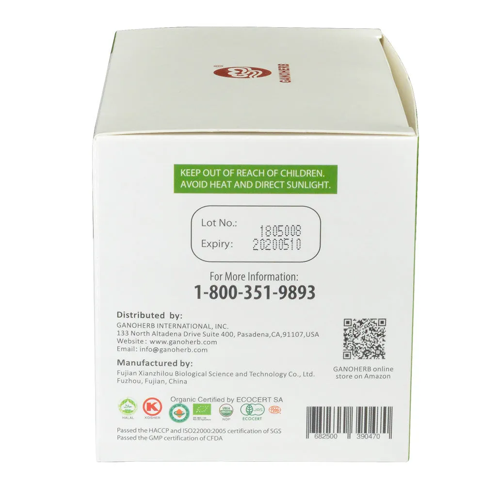 Organic Reishi Mushroom Green Tea Bags - Ganoderma Teaf