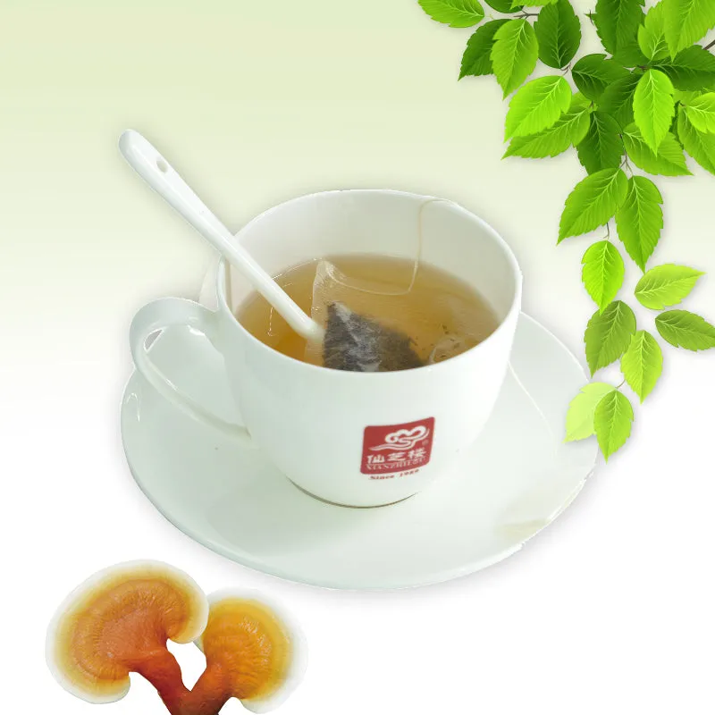 Organic Reishi Mushroom Green Tea Bags - Ganoderma Teaf