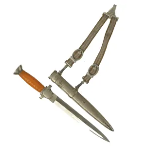 Original German WWII DRK Red Cross Officer's Dagger with Belt Hanger - Deutsches Rotes Kreuz