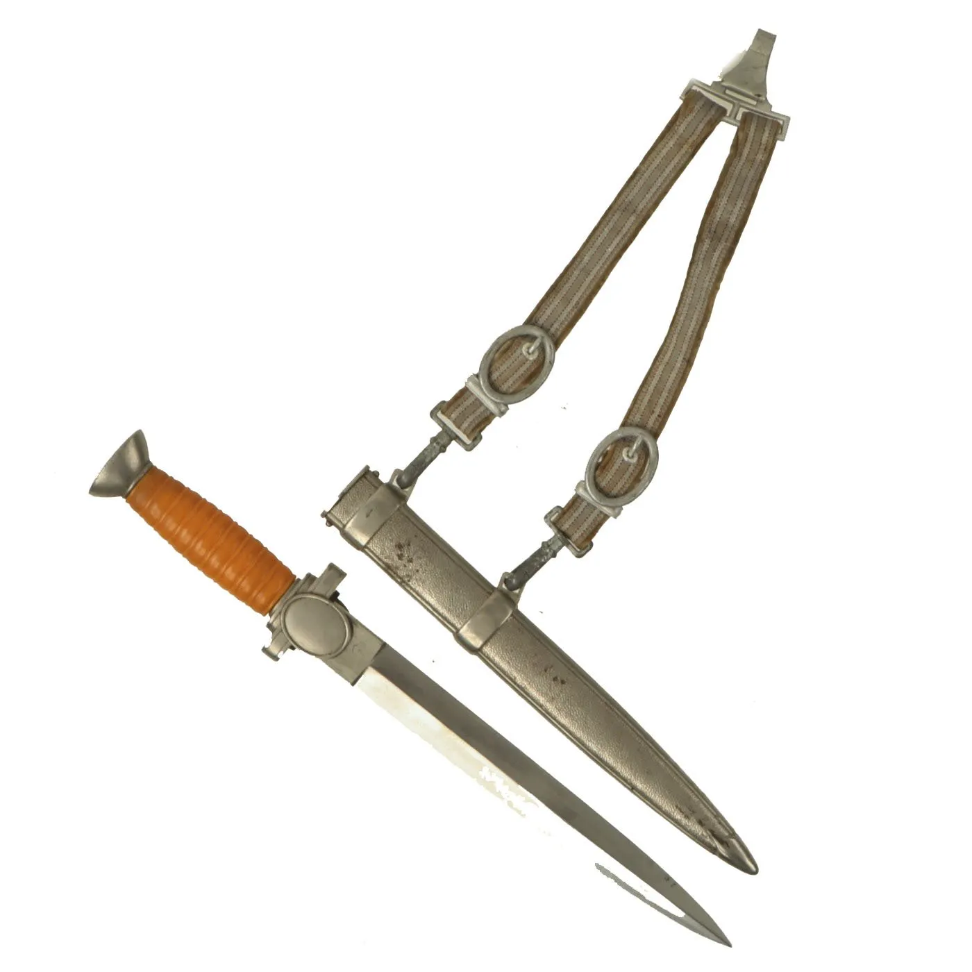 Original German WWII DRK Red Cross Officer's Dagger with Belt Hanger - Deutsches Rotes Kreuz