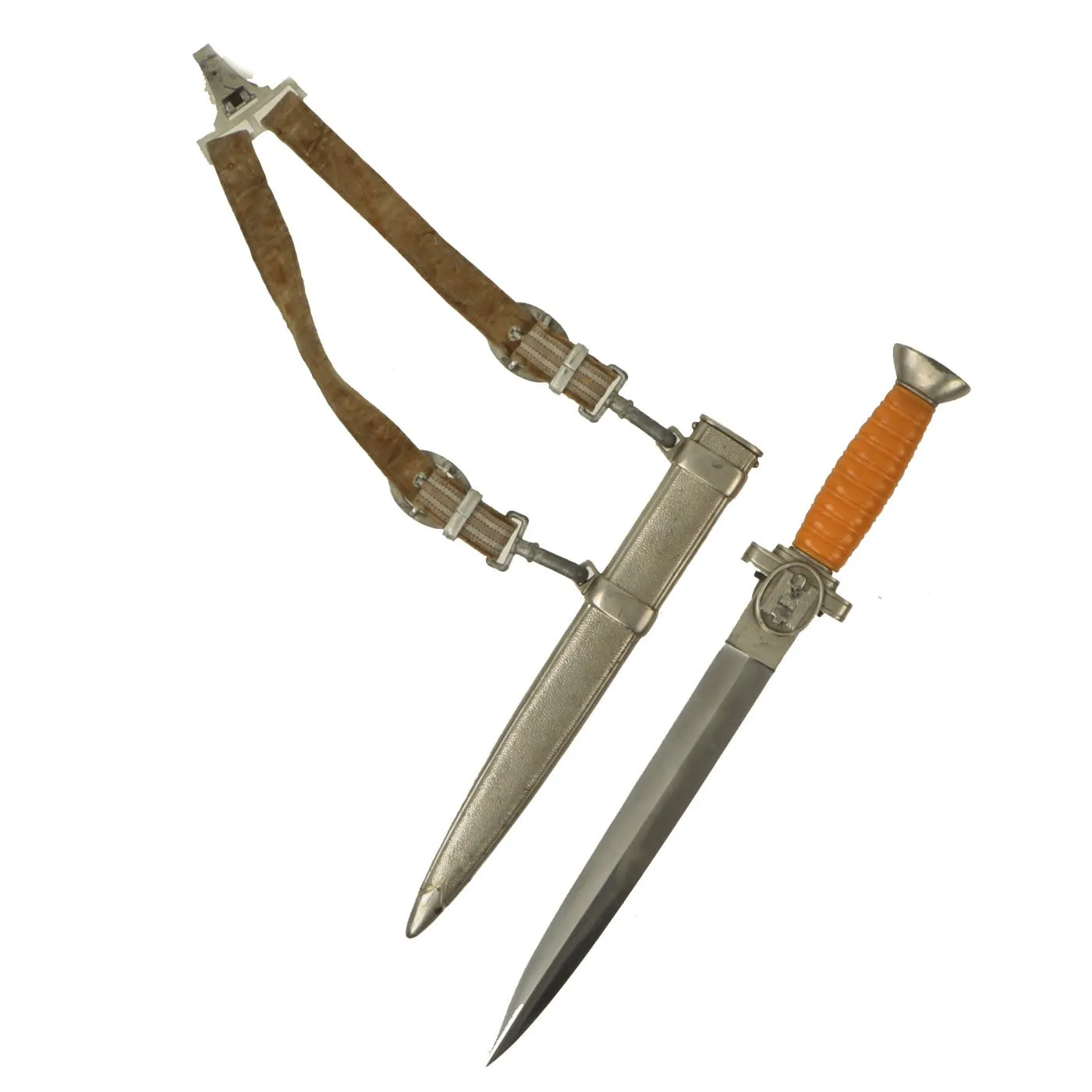 Original German WWII DRK Red Cross Officer's Dagger with Belt Hanger - Deutsches Rotes Kreuz