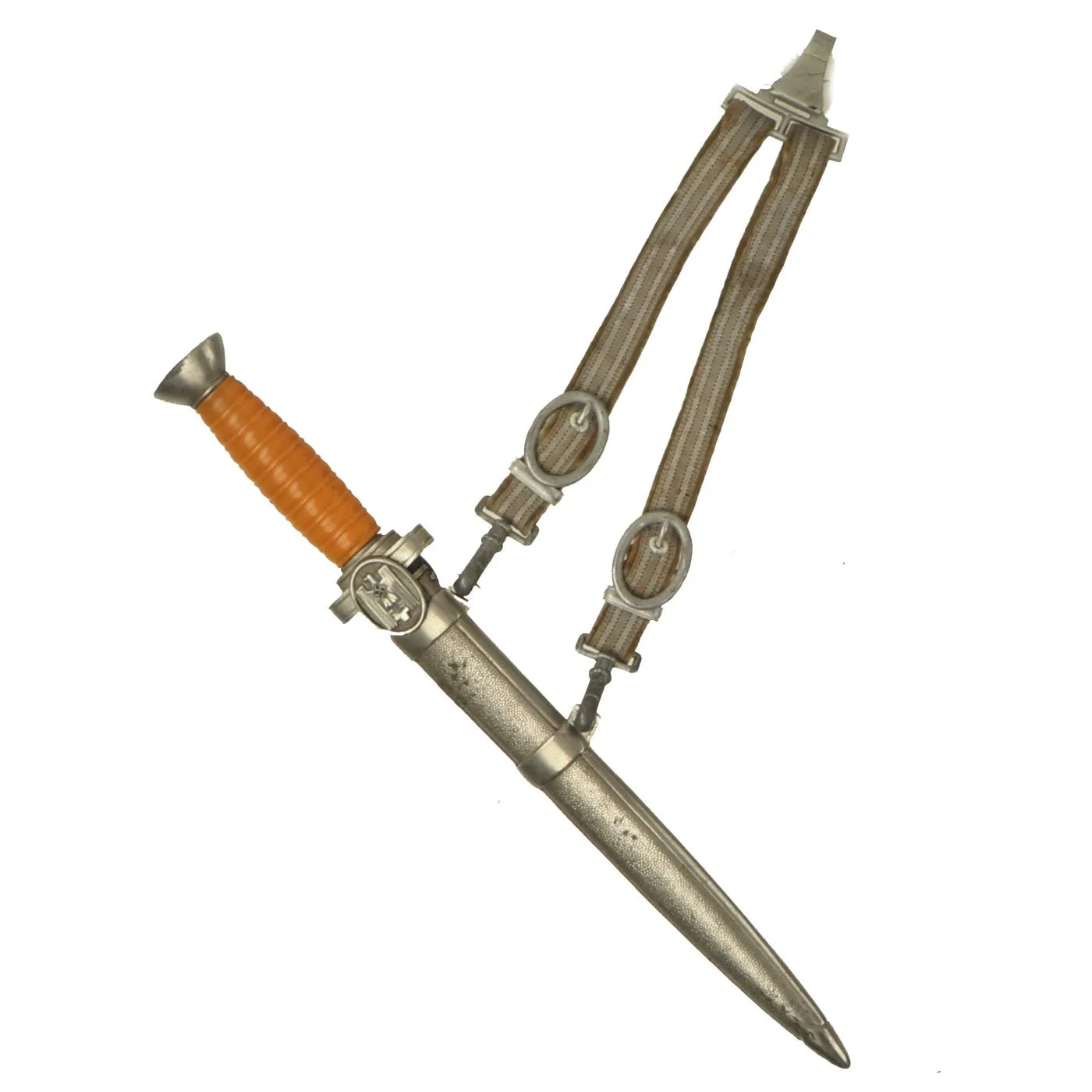 Original German WWII DRK Red Cross Officer's Dagger with Belt Hanger - Deutsches Rotes Kreuz