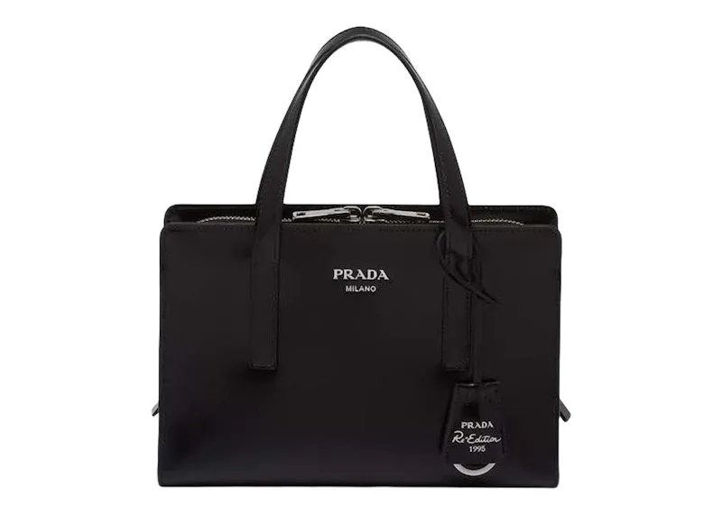 Prada Re-Edition 1995 Brushed-Leather Mini Handbag Black