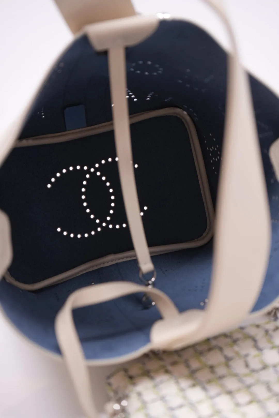 Pre-Owned Chanel Bucket Bag Perforated Calfskin 2019