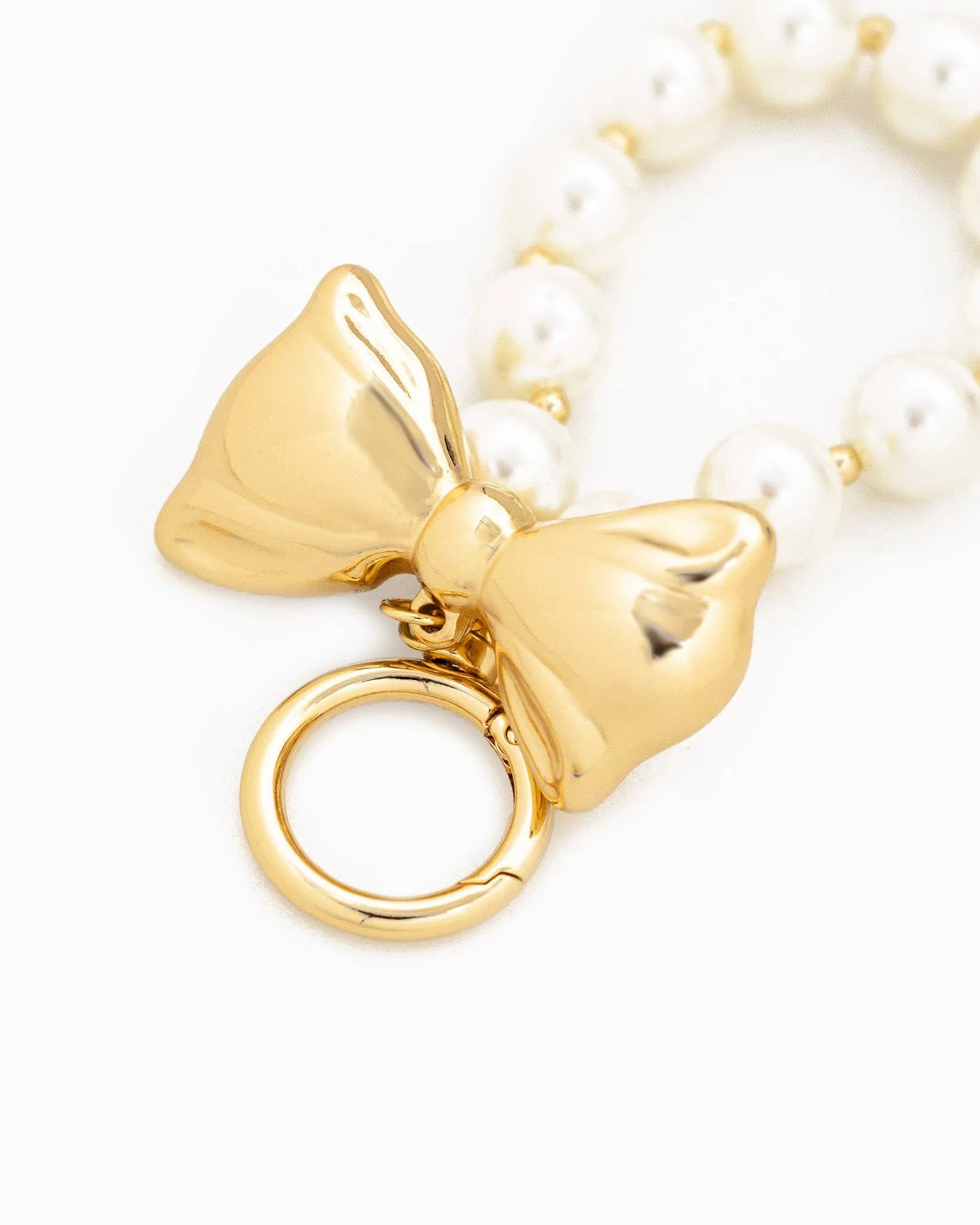 Puffy Bow & Pearl Bag Charm