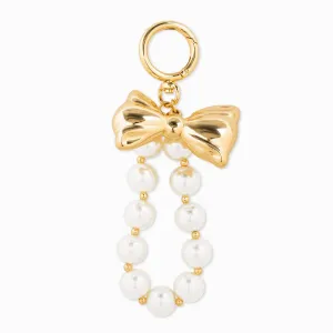 Puffy Bow & Pearl Bag Charm