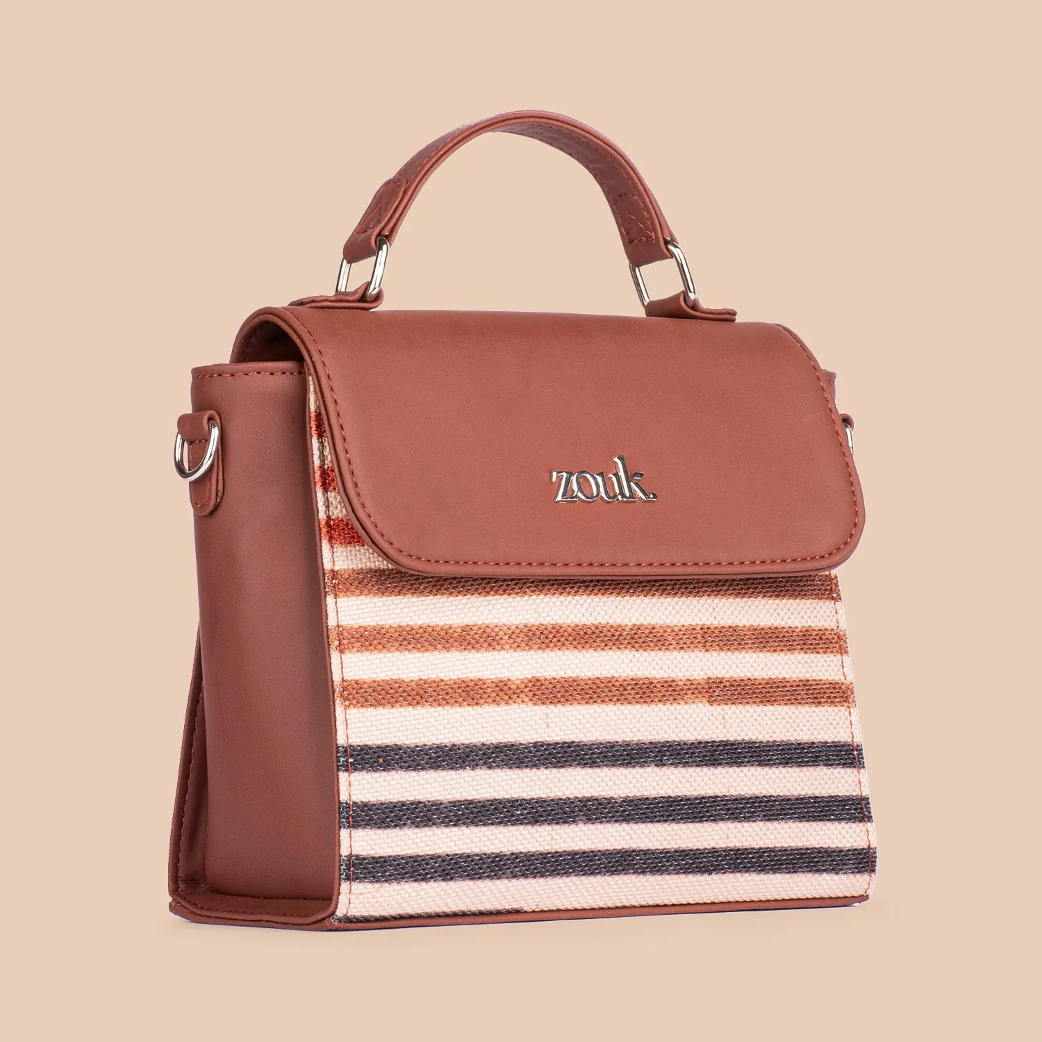 Qutub Stripes Statement Sling Bag