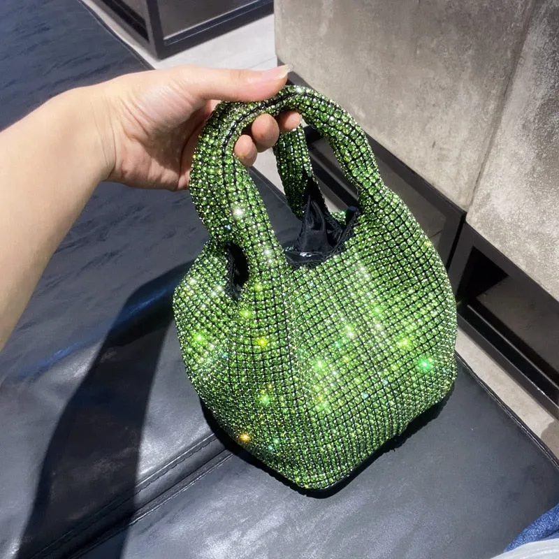 Rhinestone Handbags for Women 2022 New Luxury Crossbody Women's Bags Handle Rhinestones Evening clutch Bag purse bucket bag