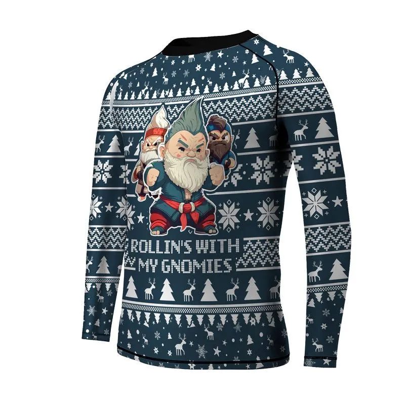 Rolling With Gnomies Kids Rash Guard