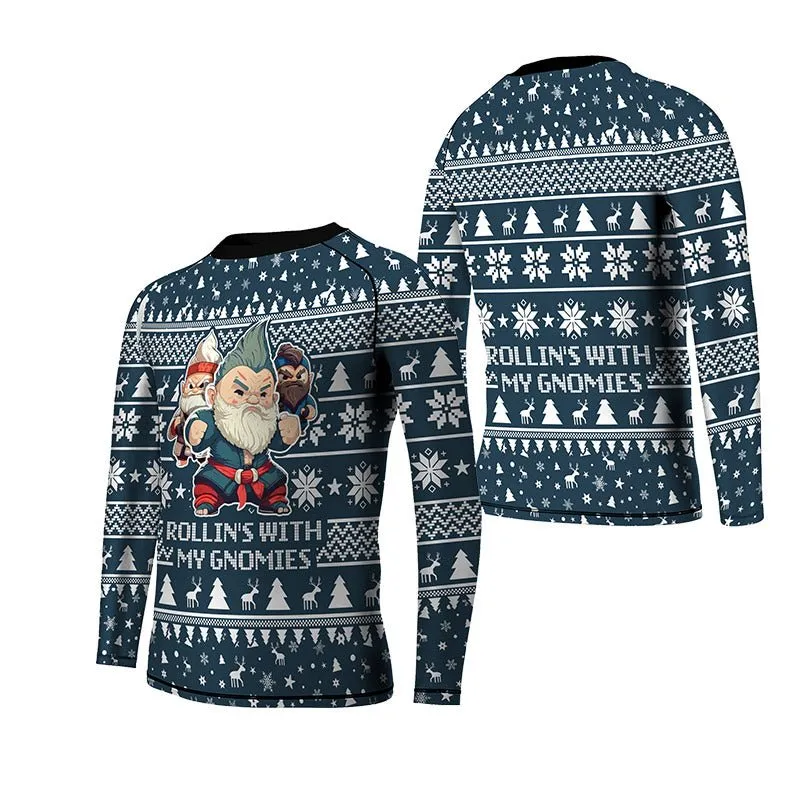 Rolling With Gnomies Kids Rash Guard