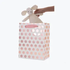 Rose Gold Foil & Pink Polka Dots Gift Bag, Pack of 12