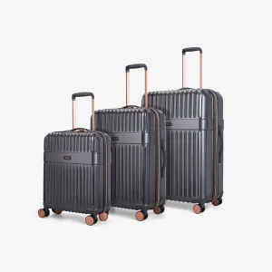 Selene Set of 3 Suitcases in Charcoal