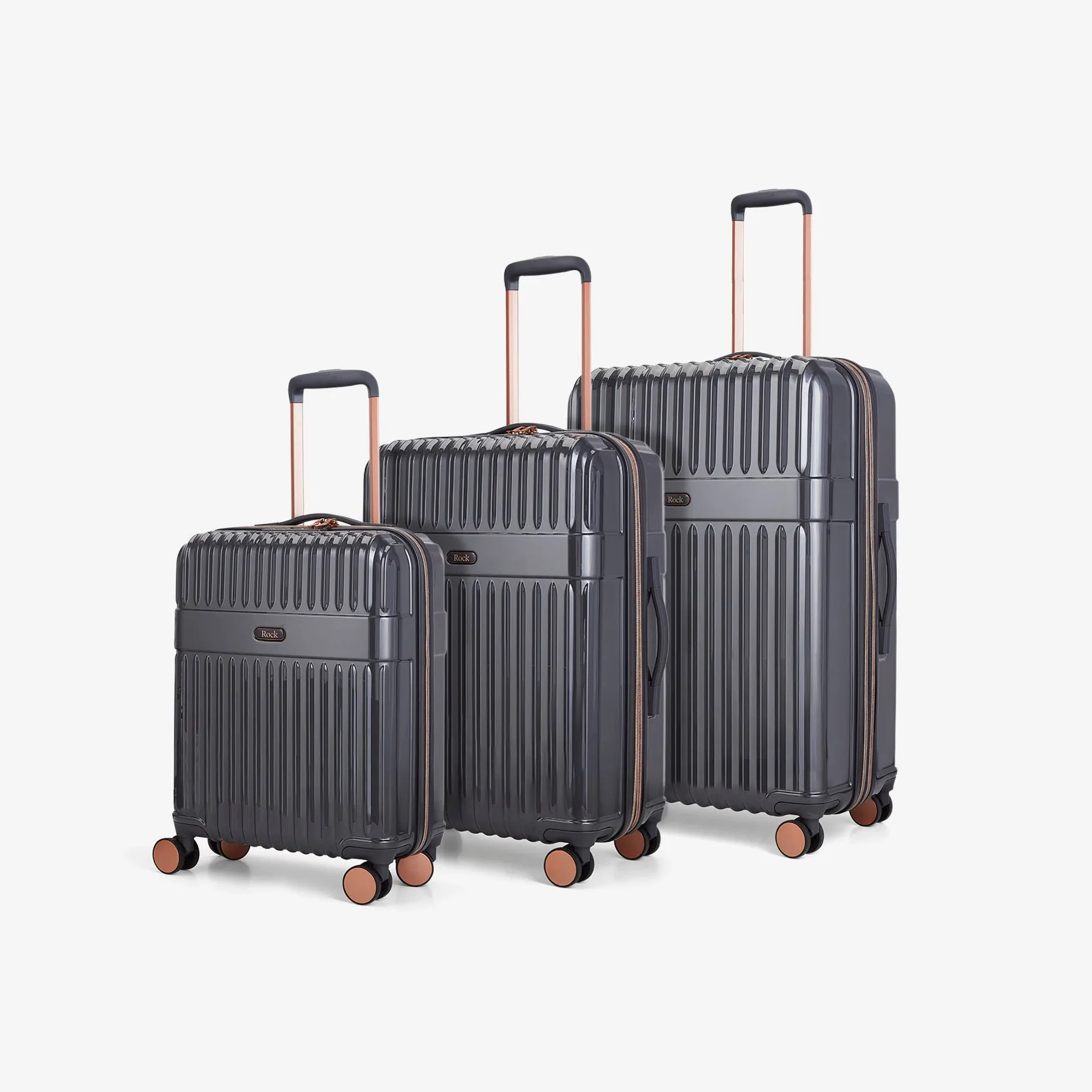 Selene Set of 3 Suitcases in Charcoal