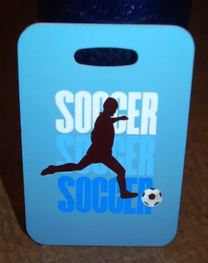 Soccer Silhouette Bag Tag