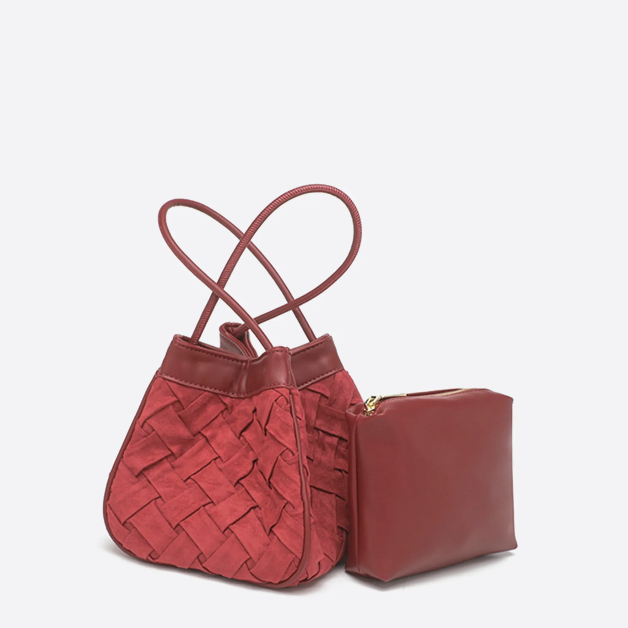 Sohiwoo Date Minimalist Sweet Handle Bucket Bags