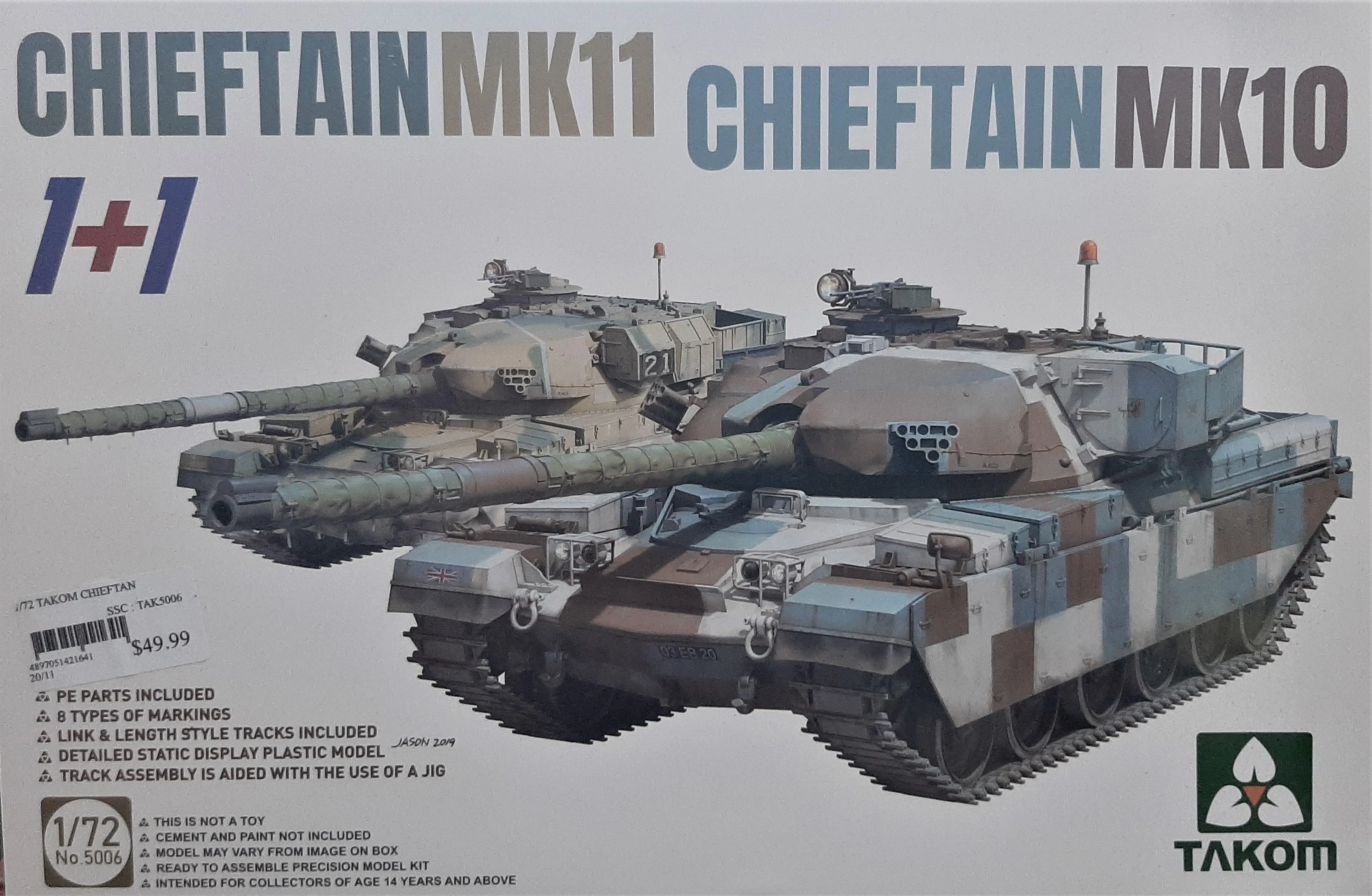 Takom 1/72 Chieftan Mk.10/Mk.11 1 1 Kit