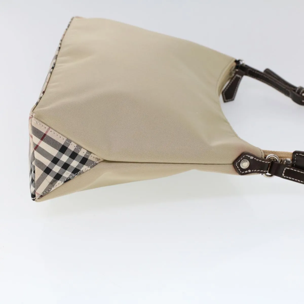 Trendy Inspired Burberry Blue Label Shoulder Bag Nylon Beige Auth Ti1219