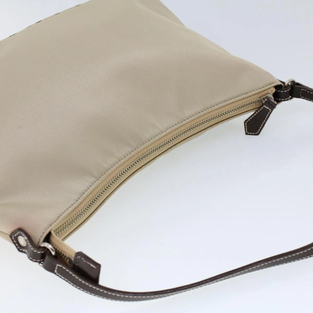 Trendy Inspired Burberry Blue Label Shoulder Bag Nylon Beige Auth Ti1219