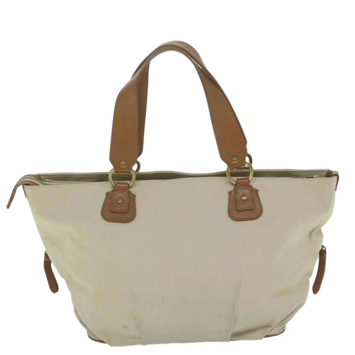 Trendy Inspired Burberry Blue Label Tote Bag Canvas Beige Auth Bs11106