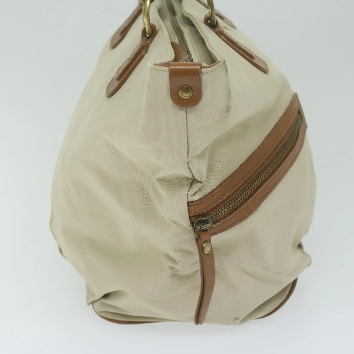 Trendy Inspired Burberry Blue Label Tote Bag Canvas Beige Auth Bs11106