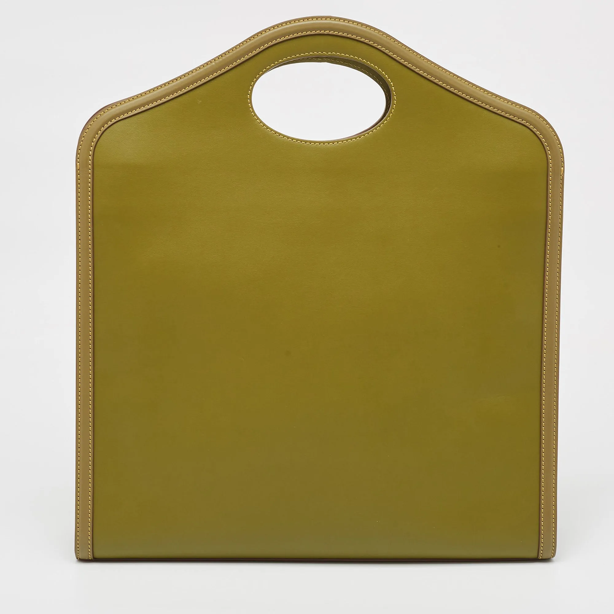 Trendy Inspired Burberry Green/blue Leather Medium Pocket Bag