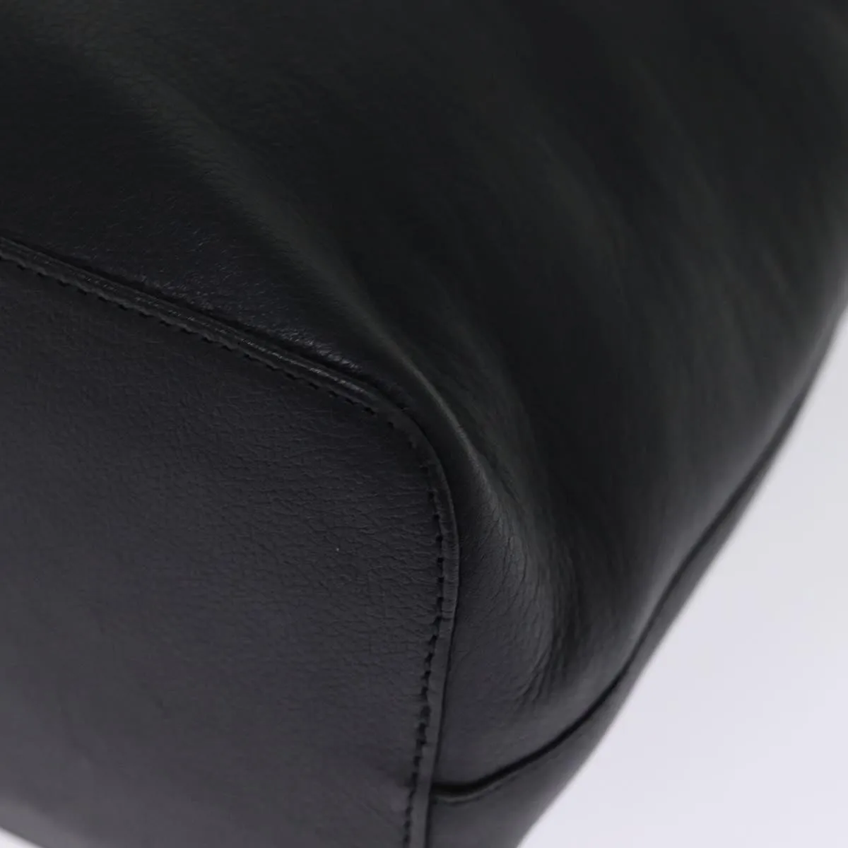 Trendy Inspired Burberry Shoulder Bag Leather Black Auth Bs14825