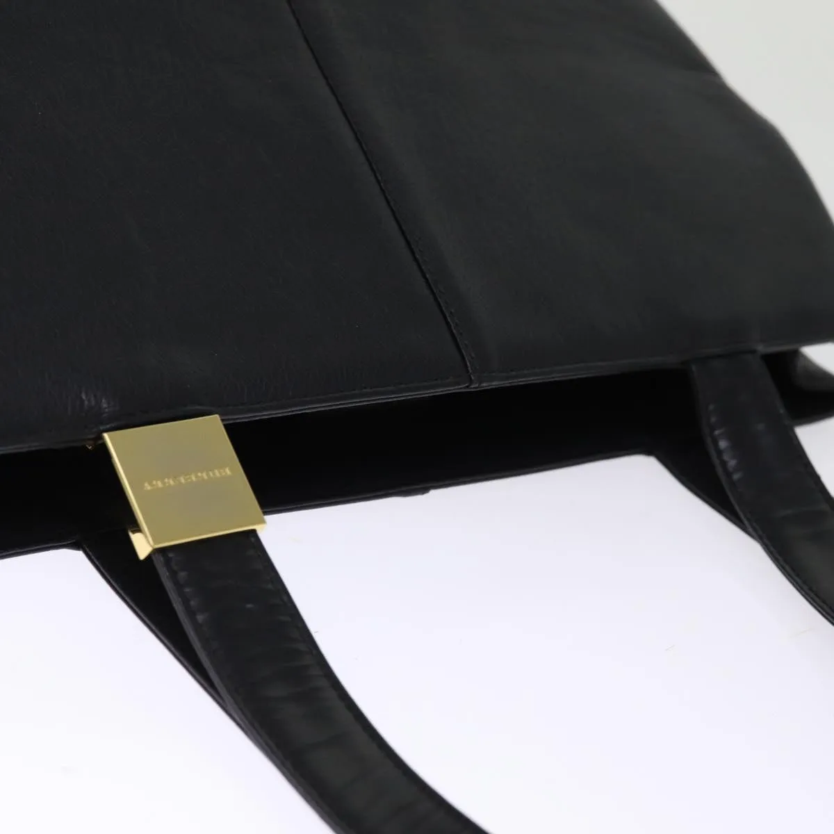 Trendy Inspired Burberry Shoulder Bag Leather Black Auth Bs14825