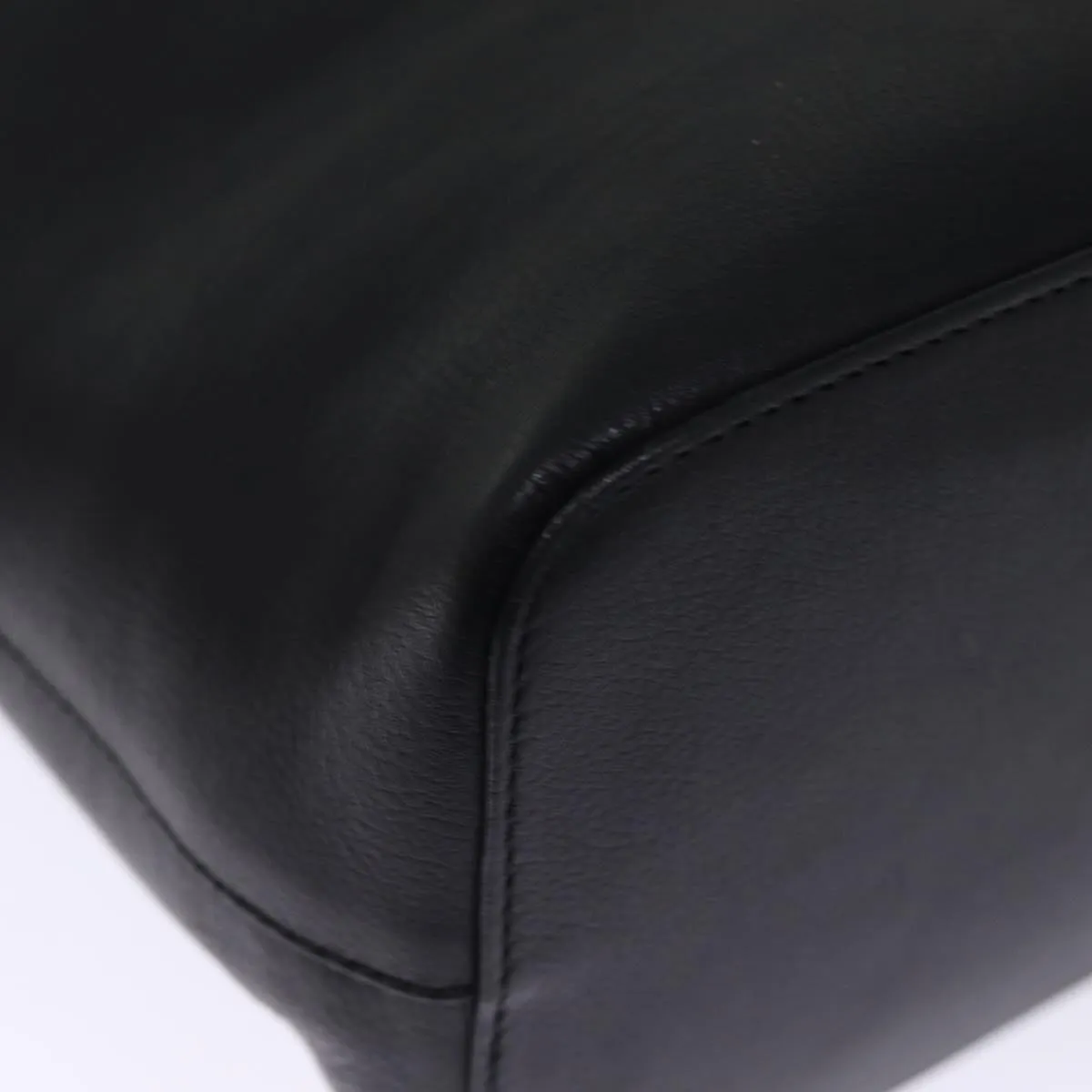 Trendy Inspired Burberry Shoulder Bag Leather Black Auth Bs14825