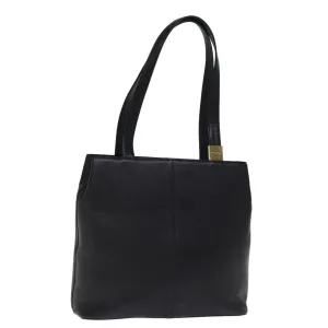 Trendy Inspired Burberry Shoulder Bag Leather Black Auth Bs14825