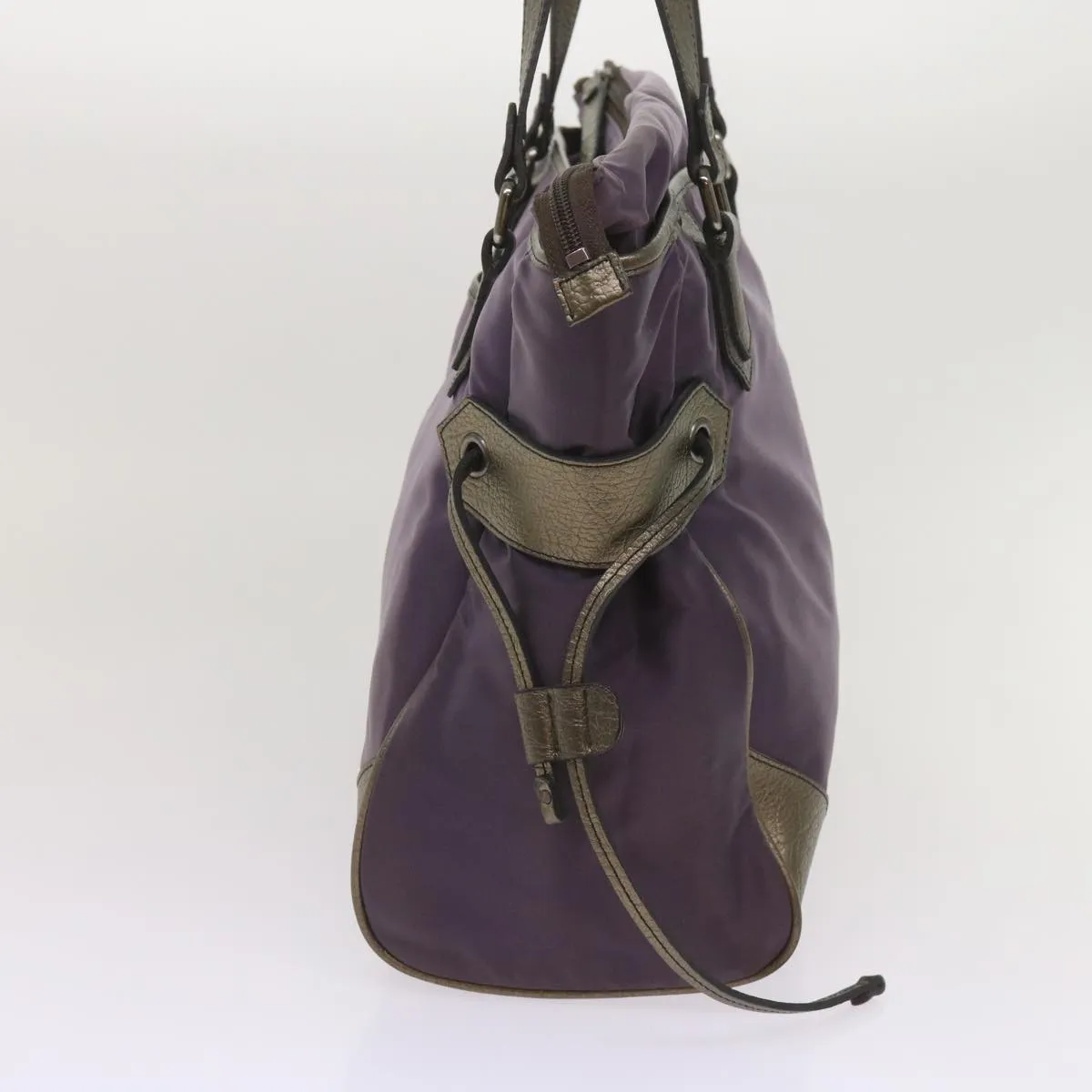 Trendy Inspired Burberry Tote Bag Nylon Purple Auth 65716