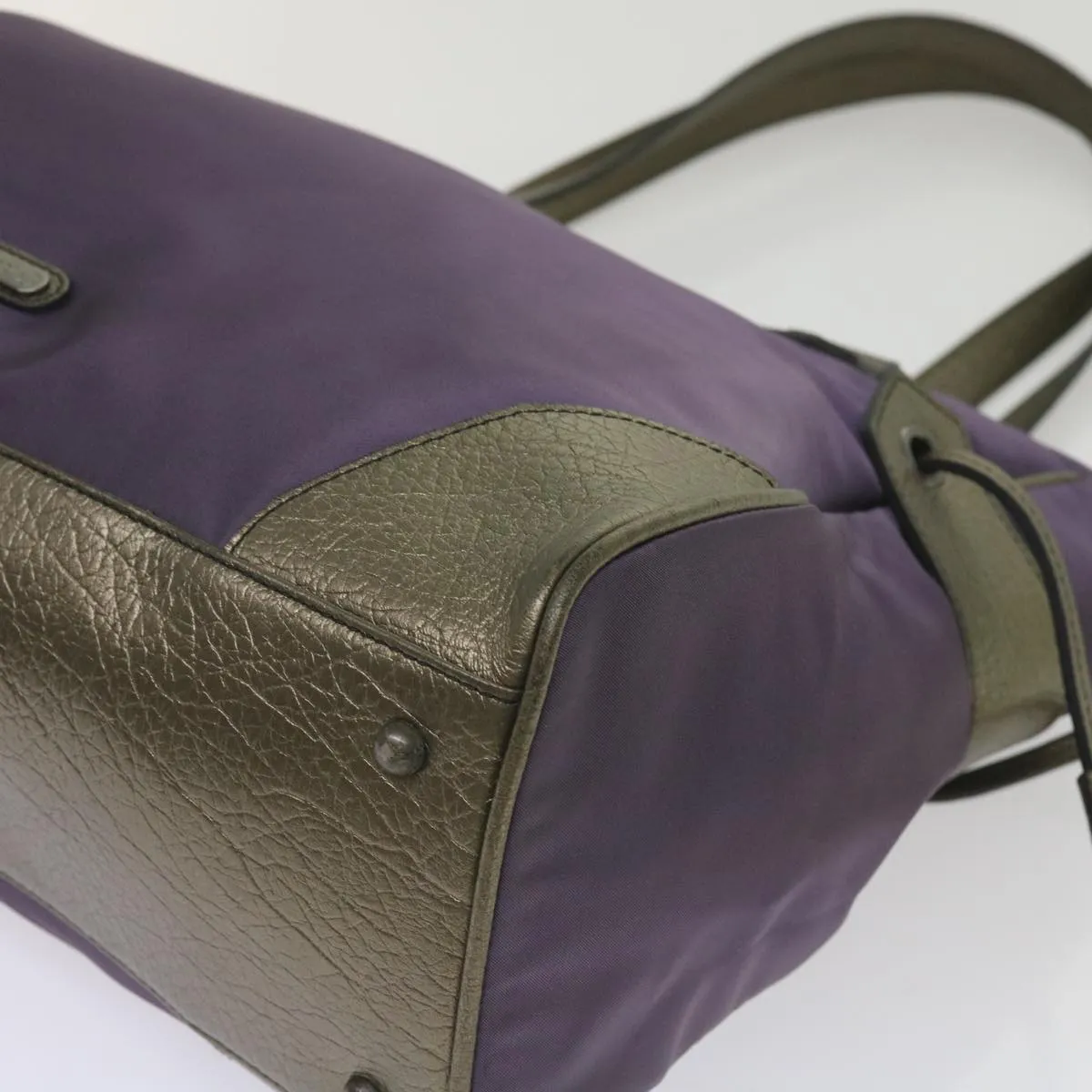 Trendy Inspired Burberry Tote Bag Nylon Purple Auth 65716