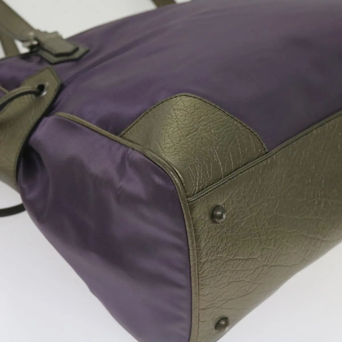 Trendy Inspired Burberry Tote Bag Nylon Purple Auth 65716