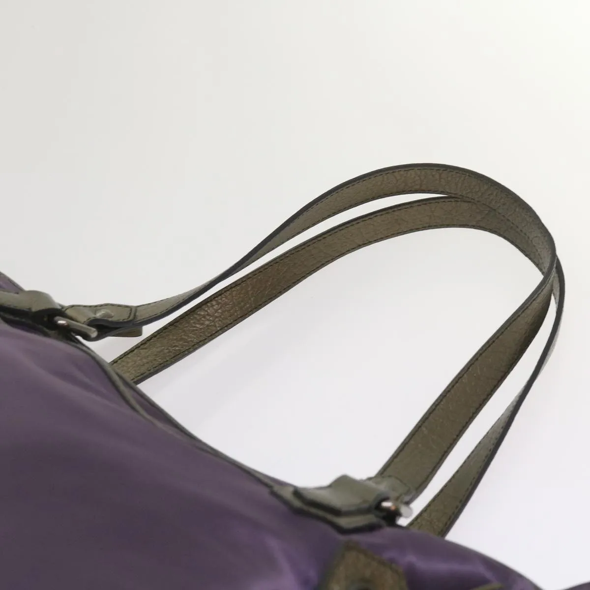 Trendy Inspired Burberry Tote Bag Nylon Purple Auth 65716
