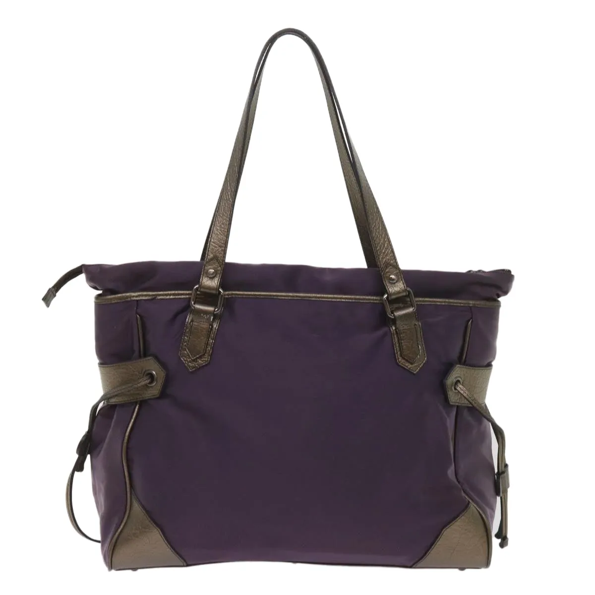 Trendy Inspired Burberry Tote Bag Nylon Purple Auth 65716