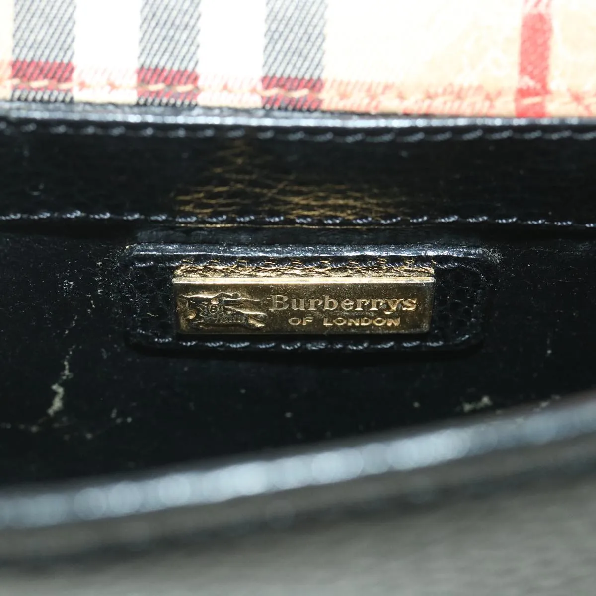 Trendy Inspired Burberryss Clutch Bag Leather Black Auth Bs8730