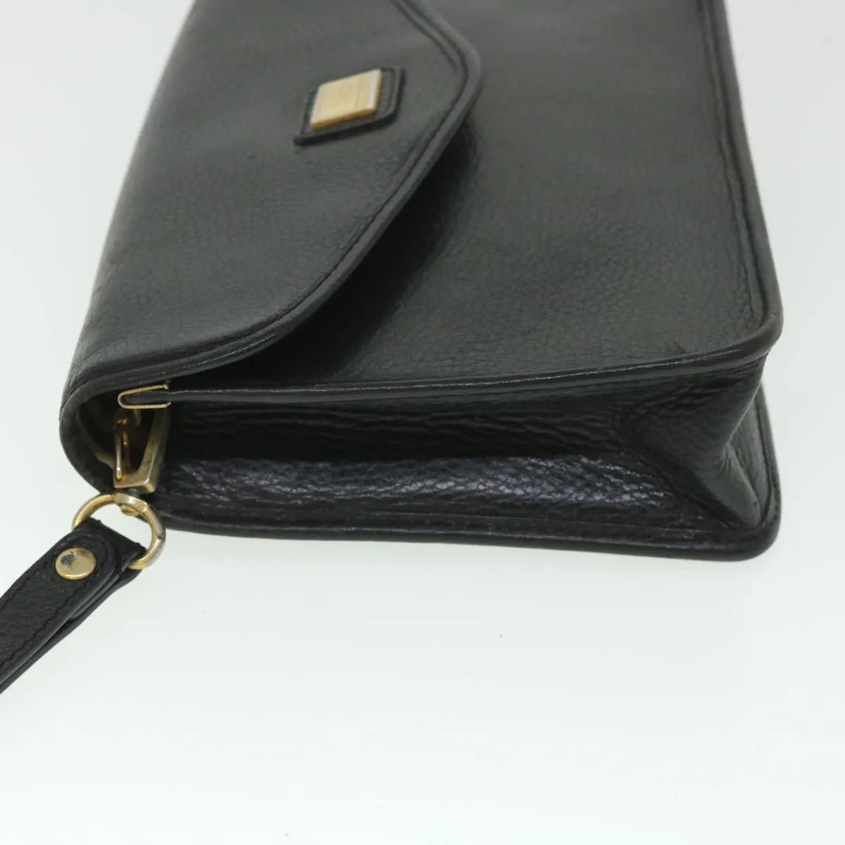 Trendy Inspired Burberryss Clutch Bag Leather Black Auth Bs8730