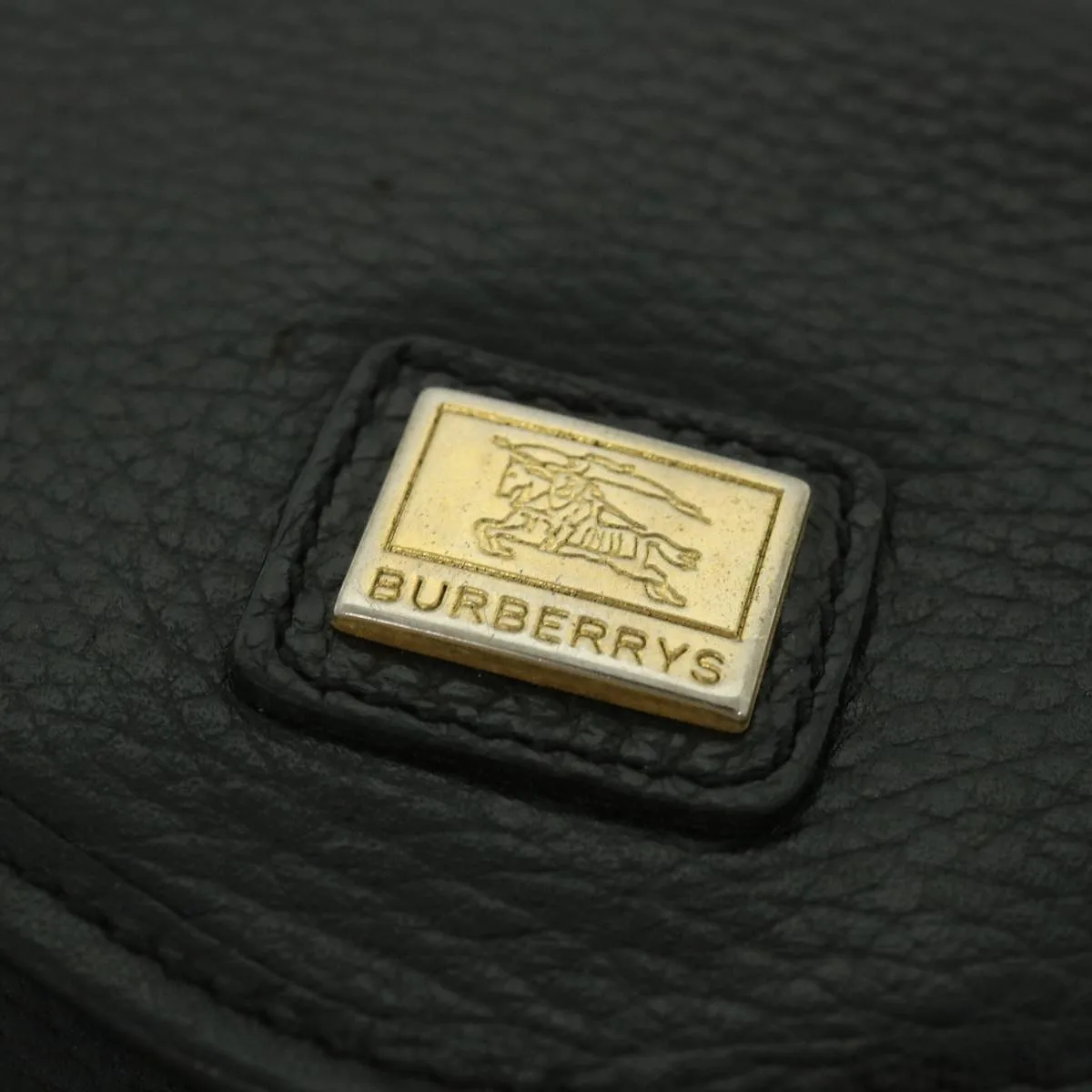 Trendy Inspired Burberryss Clutch Bag Leather Black Auth Bs8730