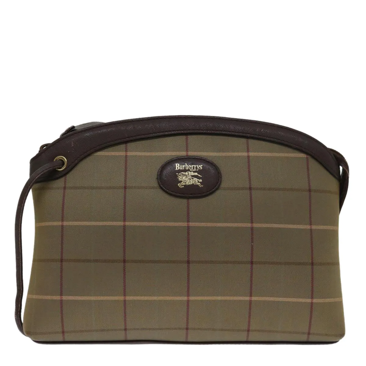 Trendy Inspired Burberryss Nova Check Clutch Bag Canvas Beige Auth Bs12794